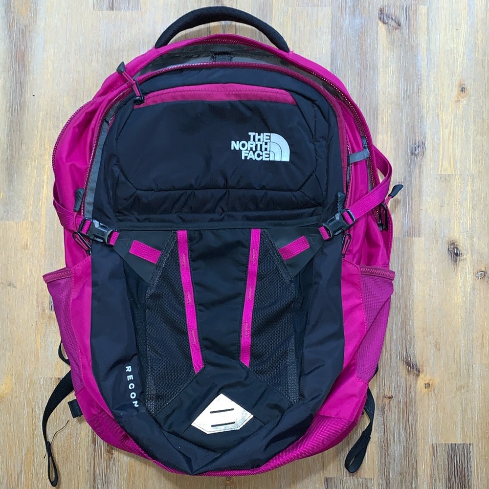 THE NORTH FACE Recon Backpack - pink and black lightly used